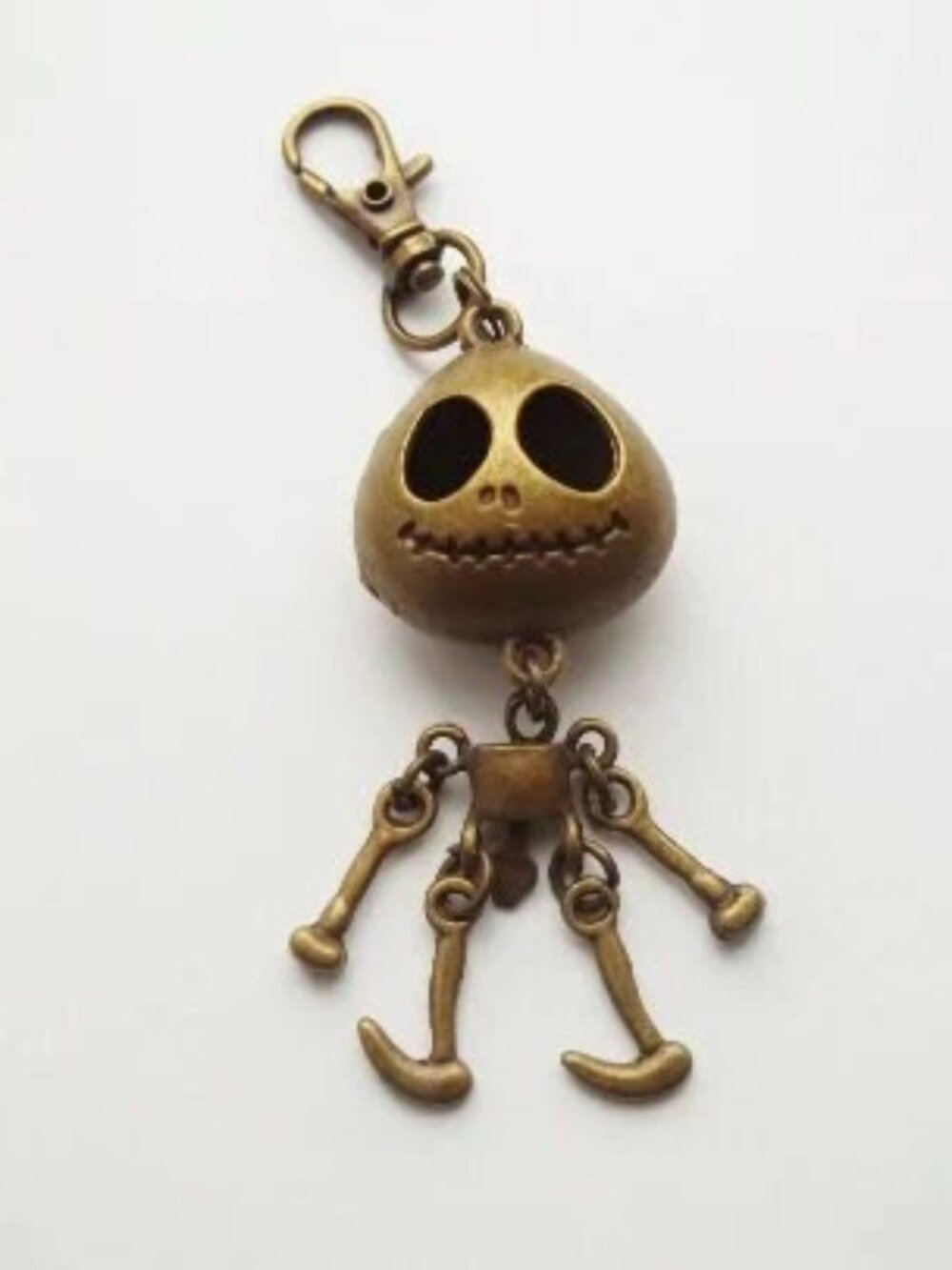 Jack Skellington Bronze Metal Keychain